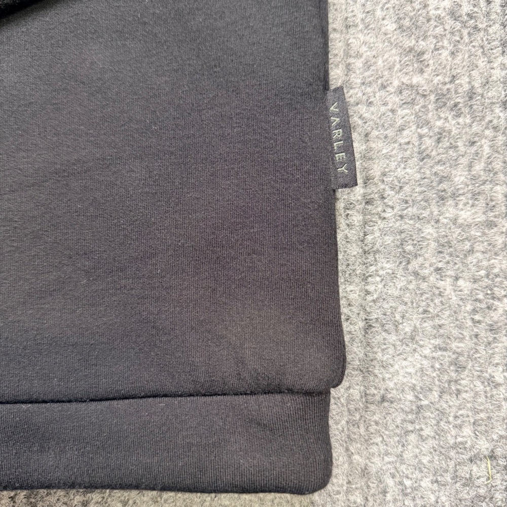 Varley DoubleSoft Black V-Neck Sweatshirt Drawstring Hem Medium - Picture 5 of 8